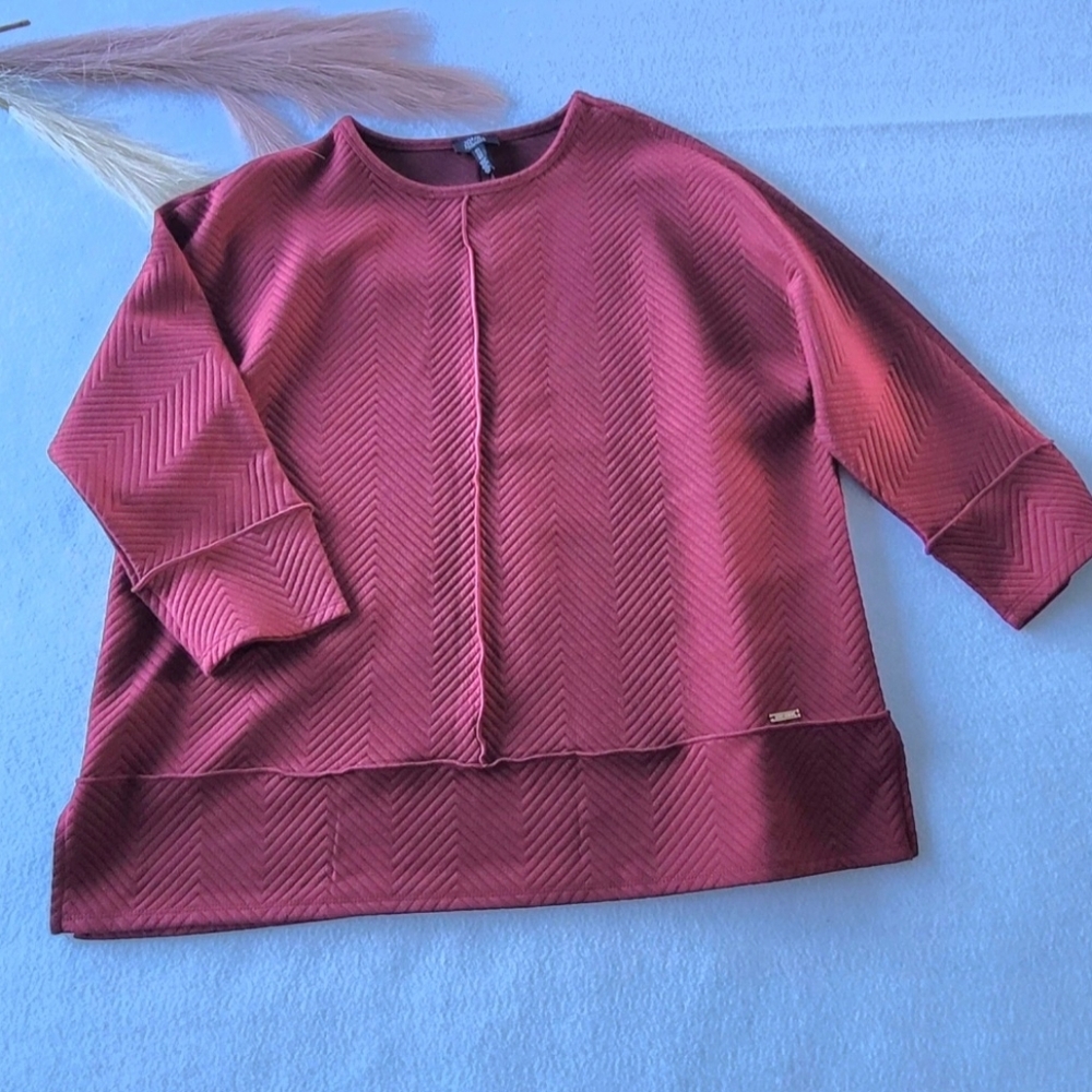 Jones New York Long Sleeve Sweater Size XL And L Color Wine Red